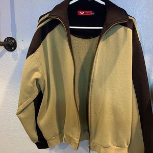 Brown Wake up fleece zip up jacket